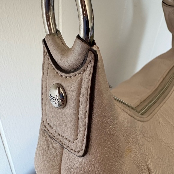 Coach Kristin Champagne Leather Hobo Shoulder Bag - Picture 4 of 16